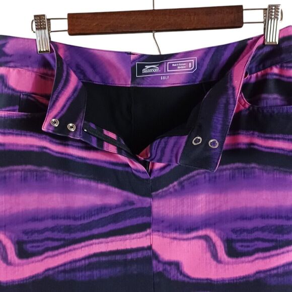 SLAZENGER Women's Golf Skirt Tie Dye Pink Purple Women Size 8 Button Pocket EUC - Picture 3 of 9